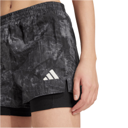 adidas Own the Run Spray Dye 2in1 Laufshorts Damen JL8718 - grey four/black S
