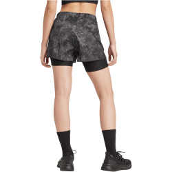 adidas Own the Run Spray Dye 2in1 Laufshorts Damen JL8718 - grey four/black S