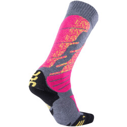 UYN All Mountain Skisocken Damen medium grey melange/pink...