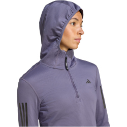 adidas Own the Run Winterized 1/2-Zip Sweatshirt mit Kapuze Damen JW9652 - preloved violet XS