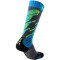 UYN Skisocken Kinder medium grey melange/turquoise 27-30