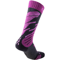 UYN Skisocken Kinder anthrazit melange/violet 27-30