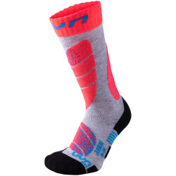 UYN Skisocken Kinder light grey/coral 27-30