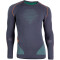 UYN Evolutyon langarm Funktionsshirt Herren charcoal/green/orange shiny L/XL