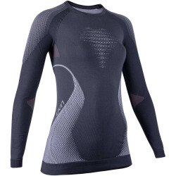 UYN Evolutyon langarm Funktionshirt Damen charcoal/white/light grey XS