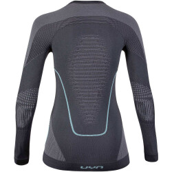 UYN Evolutyon langarm Funktionshirt Damen charcoal/anthrazit/aqua L/XL