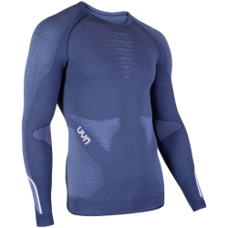 UYN Ambityon langarm Funktionsshirt Herren deep blue/avio/white XXL