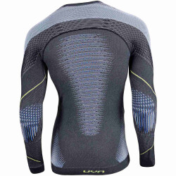 UYN Evolutyon langarm Funktionsshirt melange Herren anthrazit melange/blue/yellow shiny L/XL
