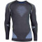 UYN Evolutyon langarm Funktionsshirt melange Herren anthrazit melange/blue/yellow shiny L/XL
