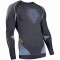 UYN Evolutyon langarm Funktionsshirt melange Herren anthrazit melange/blue/yellow shiny L/XL
