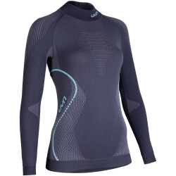 UYN Evolutyon langarm Funktionsshirt Damen charcoal/anthrazit/aqua XS