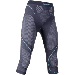 UYN Evolutyon 3/4 Funktionsunterhose Damen charcoal/anthrazit/aqua XS