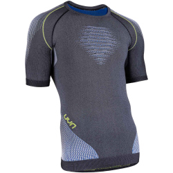 UYN Evolutyon Funktionsshirt Herren anthrazit melange/blue/yellow shiny S/M