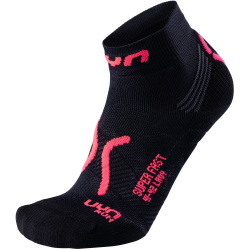UYN Run Super Fast Laufsocken Damen black/coral 35-36