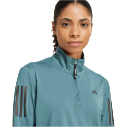 adidas Own The Run 1/2-Zip Lauf-Sweatshirt Damen JX2255 - preloved teal M