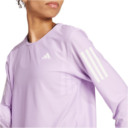 adidas Own The Run langarm Laufshirt Damen JW9670 - powder plum XS