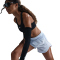 NIKE Tempo Dri-FIT Mid-Waist 3" Laufshorts Damen 423 - blue tint/reflective silv XXS
