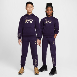 NIKE Kylian Mbappé Club Fleece Fußball Jogginghose Kinder 585 - grand purple/pale ivory/metallic gold S (128-137 cm)