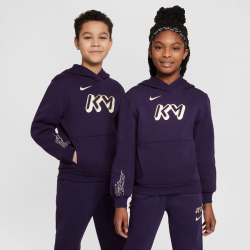 NIKE Kylian Mbappé Club Fleece Fußball Hoodie Kinder 585 - grand purple/pale ivory/metallic gold M (137-147 cm)