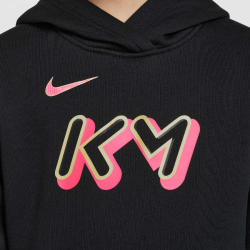 NIKE Kylian Mbappé Club Fleece Fußball Hoodie Kinder 010 - black/hyper pink/metallic gold M (137-147 cm)