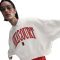 NIKE Court Heritage Phoenix Fleece Oversize Crewneck Tennis Sweatshirt Damen 110 - pale ivory/pale ivory/lt crimson L