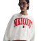 NIKE Court Heritage Phoenix Fleece Oversize Crewneck Tennis Sweatshirt Damen 110 - pale ivory/pale ivory/lt crimson L