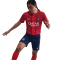 NIKE Paris Saint-Germain Dri-FIT Academy Pro Heim/Auswärts kurzarm Aufwärmshirt Herren 658 - university red/midnight navy/white M