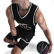 NIKE DNA Dri-FIT 4" 2in1 Basketballshorts Herren 010 - black/white S