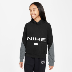 NIKE Dri-FIT Hoodie Kinder 010 - black/smoke grey/white S...