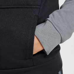NIKE Dri-FIT Hoodie Kinder 010 - black/smoke grey/white S...