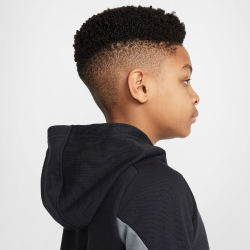 NIKE Dri-FIT Hoodie Kinder 010 - black/smoke grey/white S (128-137 cm)
