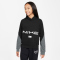NIKE Dri-FIT Hoodie Kinder 010 - black/smoke grey/white S (128-137 cm)