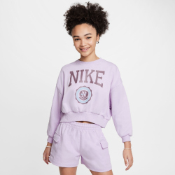 NIKE Sportswear Club Boxy Crewneck Sweatshirt Mädchen 537 - doll/taupe grey S (128-137 cm)