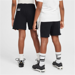 NIKE Air Fleece Shorts Kinder 010 - black/white/white XL (158-170 cm)