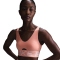 NIKE Pro Indy Plunge Medium Support Padded Sport-BH Damen 844 - apricot agate/washed coral/white S