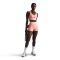 NIKE Pro Indy Plunge Medium Support Padded Sport-BH Damen 844 - apricot agate/washed coral/white S