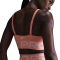 NIKE Pro Indy Plunge Medium Support Padded Sport-BH Damen 844 - apricot agate/washed coral/white S
