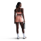 NIKE Pro Indy Plunge Medium Support Padded Sport-BH Damen 844 - apricot agate/washed coral/white M