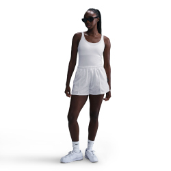 NIKE Sportswear Chill French Terry Mid-Waist 4" Shorts Damen 051 - birch heather/lt orewood brn L
