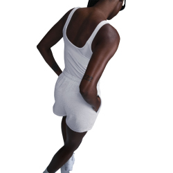 NIKE Sportswear Chill French Terry Mid-Waist 4" Shorts Damen 051 - birch heather/lt orewood brn L