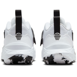 NIKE Team Hustle D Basketballschuhe Kinder 101 - white/white-black 32