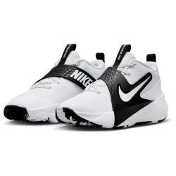 NIKE Team Hustle D Basketballschuhe Kinder 101 - white/white-black 35.5