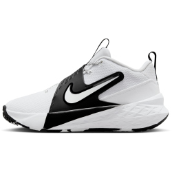 NIKE Team Hustle D Basketballschuhe Kinder 101 - white/white-black 35.5