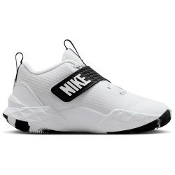 NIKE Team Hustle D Basketballschuhe Kinder 101 - white/white-black 35.5