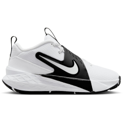NIKE Team Hustle D Basketballschuhe Kinder 101 - white/white-black 35.5