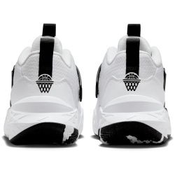 NIKE Team Hustle D Basketballschuhe Kinder 101 - white/white-black 36.5
