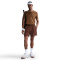 NIKE Court Advantage Dri-FIT kurzarm Tennisshirt Herren 281 - lt british tan/psychic blue S