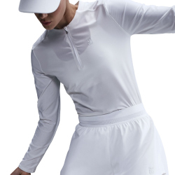 NIKE Court Ace Advantage Dri-FIT High-Waist Tennisshorts Damen 100 - white/white S