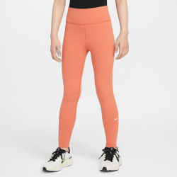 NIKE One Dri-FIT Tights Mädchen 812 - madder root/white L (146-156 cm)
