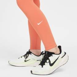 NIKE One Dri-FIT Tights Mädchen 812 - madder root/white L (146-156 cm)
